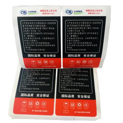 China Super Quality Waterproof Scratchproof Custom Electronic Battery Label Labels Electronic Labeling for sale