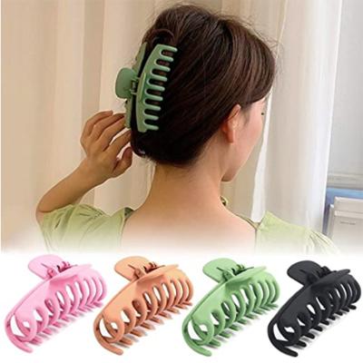 China Women Hair Acessories Amazon Frosted Large Hair Clip Claw Bath Hook Hairpin Makeup Hair Accessories Acrylic Hair Clips For Women for sale