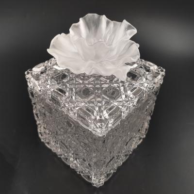 China Europe handmade exquisite crystal candy jar candy box flower vase home decoration for sale