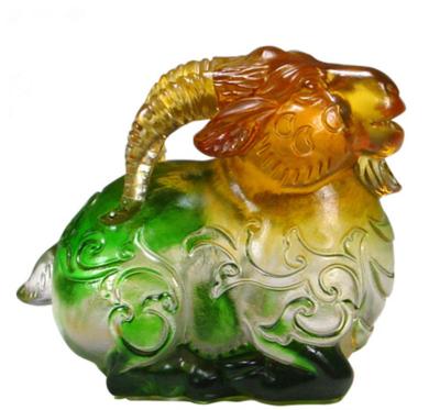 China China colored crystal goat for home decor for sale