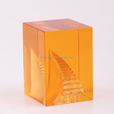 China BS157 Europe Fengshui Crystal Glass Step By Step Paperweight for sale