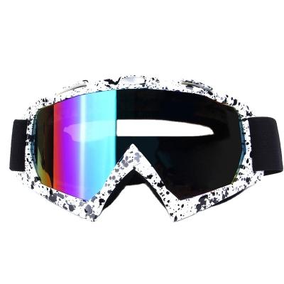 China Impact-Resistance Wholesale Low Price Interchangeable Custom Logo Motorcycle Skiing Fog Goggles for sale