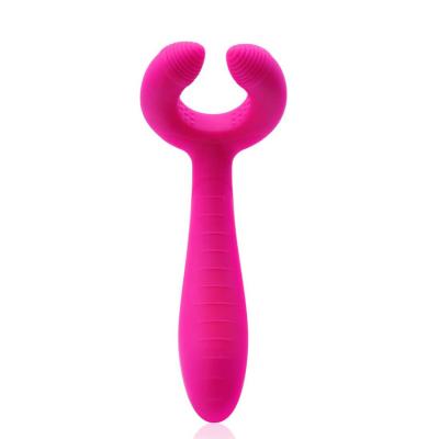 China 7 Frequency Rotation Bead Vibration U Shape Silicone Clitoris Penis Stimulator Massager Vibrator Sex Toys for Women Men Couples for sale