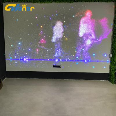 China Smart Projector Metal Particle Wall Interactive Human Somatosensory Finger Touch Interactive Projector Game for sale