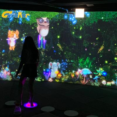 China New Design Indoor Outdoor Forest Spirit Wall 3d Music Mall AR Projection Interactive Wall Jumping Outdoor Animal Jumping L330*W300*H230 for sale