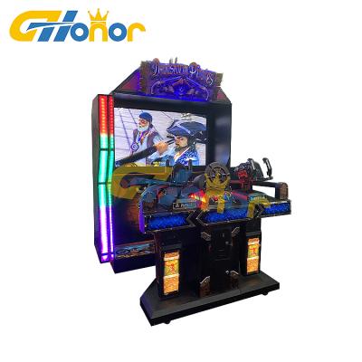 China Material+acrylic+wood 55 Inch Deadstrom LCD Display Gun Shooting Game Console Game Center Pirate Shooting Simulator for sale