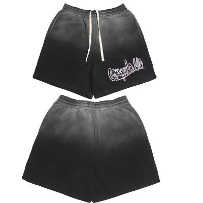 China Custom Logo Color Double Layer Designer Anti-wrinkle Men's Summer Shorts Shape Fitness Street Wear Black Shorts for sale