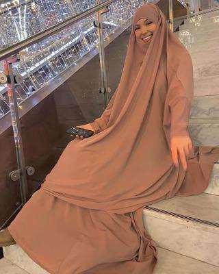 China Dubai Muslim Islamic Clothing Eid Women Daily Life Nida Prayer Abaya Dress 2 Piece Hijab Jilbab Ramadan Dress for sale