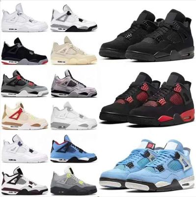 China Cushioning 2023 the latest brand men's and women's aj4 Oreo sneakers fashion best-selling blue black and white basketball shoes aj1 3 4 5 6 for sale