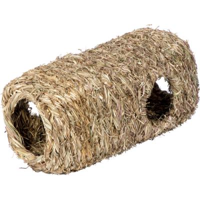 China Breathable Straw Cage Toy Rattan Guinea Pig Ferret Gerbil Rabbit Straw Warm Pet Natural Small Beds for sale