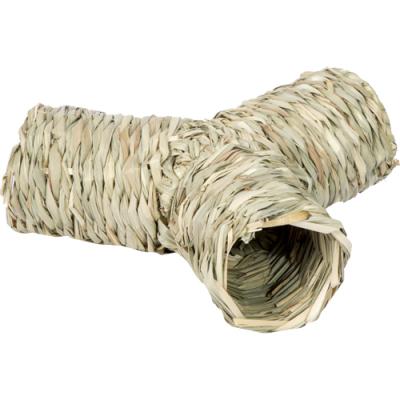 China Breathable Handmade Tubular Straw Woven Grass Pet Room Pet Cage Rabbit Chinchilla Nest Pet House Bed for sale