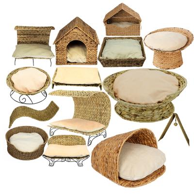 China Playpen Shape Cat House Decoration Water Hyacinth Sea Grass Zhejiang Cat Shell Nest Viable Bed for sale