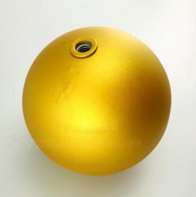 China Rust Proof Giant Christmas Stainless Steel Ball With Matt Gold Color for sale