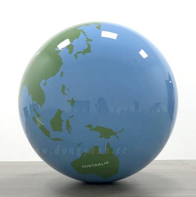 China Rust Proof 500mm Stainless Steel World Map Globe With Blue And Green Painting Color For Garden, Public Art Decoration for sale