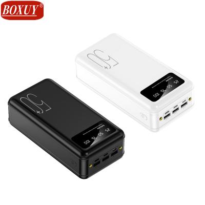 China Large Capacity Portable OEM Logo Super Charger with Dual LED Lights Three Output Three Input Powerbank 50000mAh Power Bank for sale