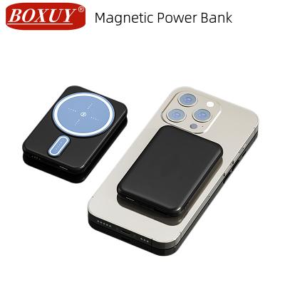 China Factory Wholesale Fast Charging Support Amazon Sell Magsafe Good Portable Charger Magnetic Wireless Power Bank 5000mah For iPhone 14 iPhone 13/12 for sale