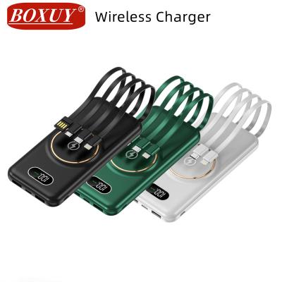 China Factory wholesale hot sale LED display trending new products item wires wireless charger 10000mah power bank 20000mah wireless for sale