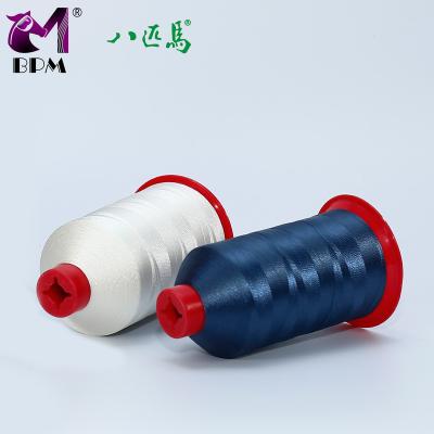 China Different Types Black And White Polyester Dyeable Premium Lubricated Sewing High Tenacity Thread In Bulk for sale