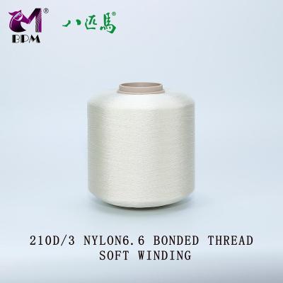 China Abrasion-Resistant Bonded Nylon 66 Thread Raw White Smooth 210D/3 Winding for sale