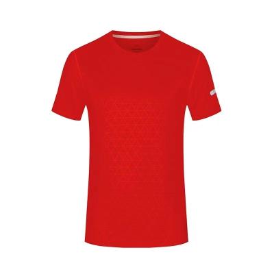 China New Breathable and Loose Anti-wrinkle Summer Short Sleeve Quick Dry T-shirt Men's Fitness Running Crewneck for sale