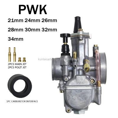 China (Stock Ready) Universal Motorcycle 2T 4T ZSDTRP PWK 21 Aluminum Zinc Alloy Carburetor 24 26 28 30 32 34 Millimeter With Power Jet Fit Race Scooter ATV UTV for sale