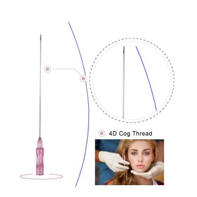 China Face lifing Korea 3D 4d filo directional tensor filo hilo 3D 4d tooth lift 18g 19g 100mm fios burr suture lift cannula Bi plla pcl pdo for sale