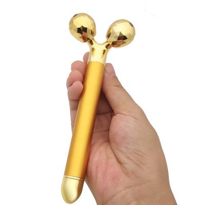 China Face Lift 2021 2020 New Style Factory Beauty Beauty Bar 24k Gold Pulse Facial Massager Skin Tightening for sale