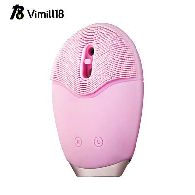 China Automatic Face Lift Home Use Silicone Foaming Facial Cleansing Brush for sale