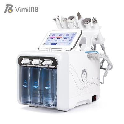 China Exfoliators 6 in 1 H2 O2 Facial Aqua Peeling Microdermabrasion Machine/Hydra/Hydraulic Microdermabrasion Dermabrasion Machine for sale