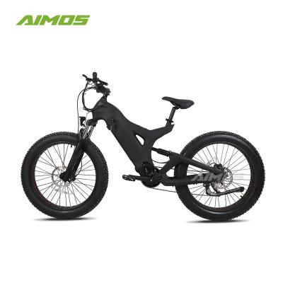 China Carbon fiber full suspension soft tail carbon fiber with Bafang 1000W mid mountain motor downhill electric ebike for sale