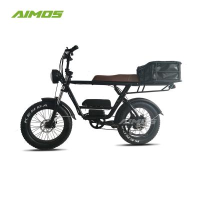 China Retro Bike Aluminum Alloy 48v 500w 750w Motor 20*4.0 Inch Fat Tire Two Rear Seat Moto Electrica 73 Ebike for sale