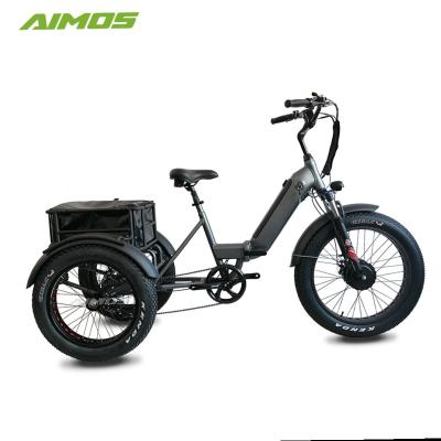 China Aluminum Alloy Three Wheel Motor Bicycle Cargo Heavy Loading Electric Tricycle for sale