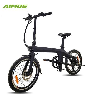 China Lightweight Aluminum Alloy City Carbon Fiber Bike 20inch Electric Bicycle with Pedal Assist and 36V 250W Motor for Wholesale for sale