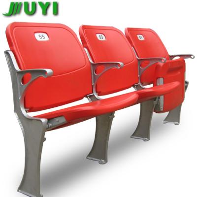 China BLM-4671 Leisure Chair Fixed On Floor Folding Stadium Seats With Plastic Cushion Soccer Field Sports Gym Stadium Chairs Factories for sale