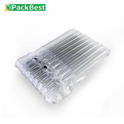 China Recyclable and eco-friendly customized design for film bubble cushion inflatable laptop air column packaging bag for sale