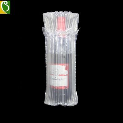 China Custom Factory Price Recyclable And Eco Friendly Wholesale Custom Inflatable Wine Packing Air Cushion Column Bags Rolls For Wine Bottles for sale