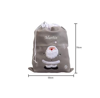 China Wholesale Customized Polyester China Drawstring Bag Polyester Christmas Sack Bag For Gift for sale