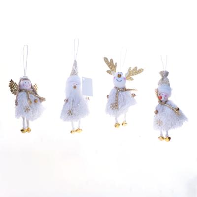 China Christmas Tree Ornament Christmas Decoration Angel Plush Doll Pendant Christmas Christamas Home Decoration for sale