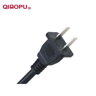 China QIAOPU Hair Dryer CCC Certificate Two-pin Plug China Industrial Power Cord With Plug for sale