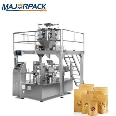 China Beverage Majorapck Fully Automatic Rotary Premade Snack Bag Packing Machine for sale