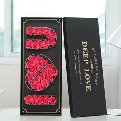 China Factory Wholesale Recyclable Valentine's Day Flower Gift Box Glossy Luxury Packaging for sale