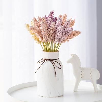 China Plant silk warm artificial table wedding home decoration earhead hotel plastic paddy flowers for sale