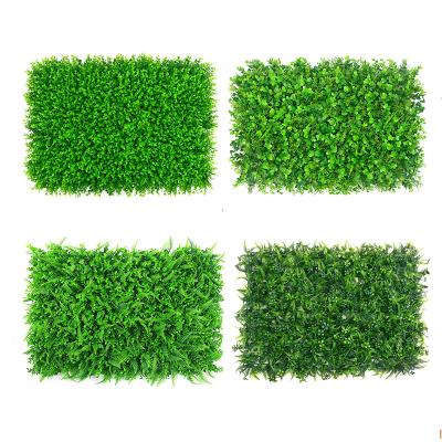 China Decoration Plantwalls Anti-UV Plastic Artificial Grass Panel Wall Plant Hanging Vertical Green Wall For Outdoor And Indoor Decorative Use for sale