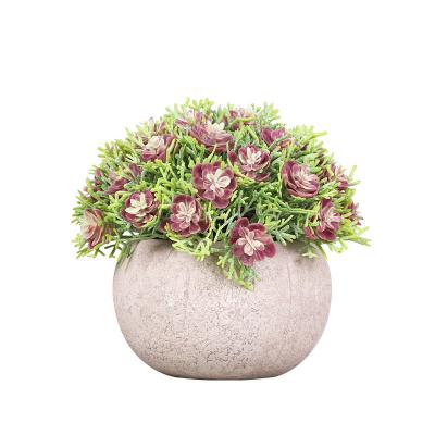 China Camellia Combination Artificial Floral Coral Plant Home Decoration Potted Pattern for sale