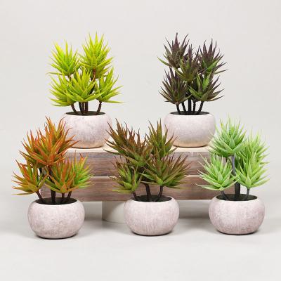 China Decoration Artificial Succulent Aloe Vera Small Plants Potted Plants Wholesale for sale