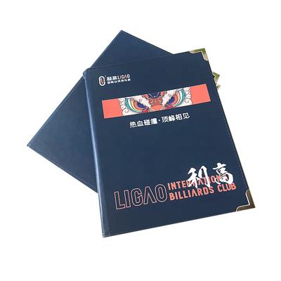 China For Restaurant Hotel Leather Menu Covers Book Restaurant A4 Menu Cover Food Menu Holder Folder for sale