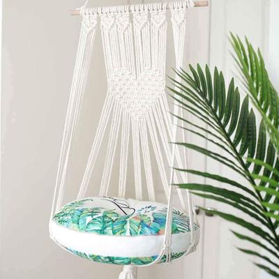 China Warming Amazon Sells New Handmade Macrame Pet Cotton Rope Handwoven Rope Woven Pet Hammock Cotton Woven Hanging Pet Supplies for sale