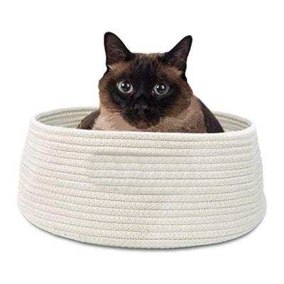 China Foldable Pet Beds Cotton Rope Dog Nest Bed Pet Baskets Dog Cats Toys Storage Heating Baskets for sale