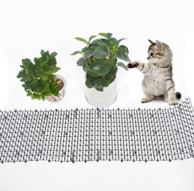 China Anti-Cat Sustainable Network Cat Scat Mat With Spikes Digging Stopper Cat Deterrent Mat For Indoor And Outdoor With 6 Staples for sale