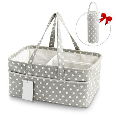 China PACK BAG Baby Diaper Caddy Organizer Nursery Storage Trash Can Large and Car Organizer for Diapers and Pillow Baby Shower Gift Bag for sale